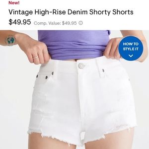 American Eagle Hi Rise Shorty Shorts size 6